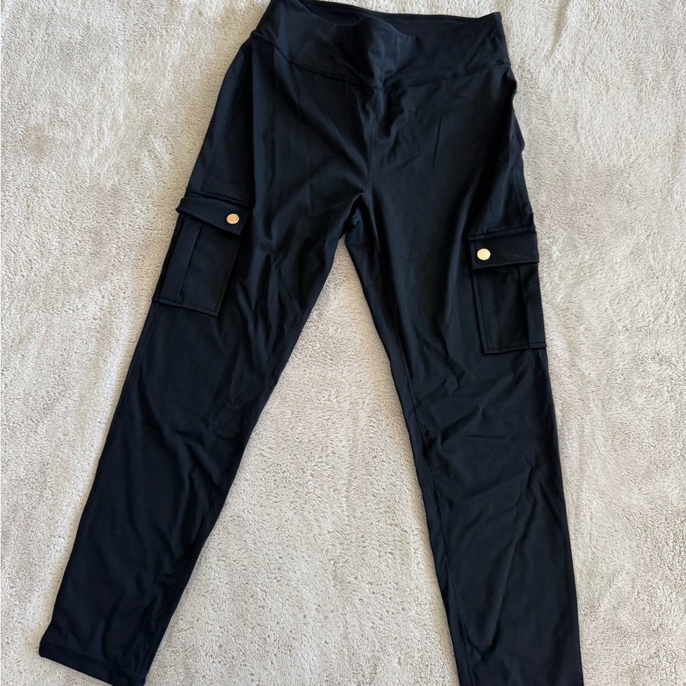 Black Cargo Leggings
